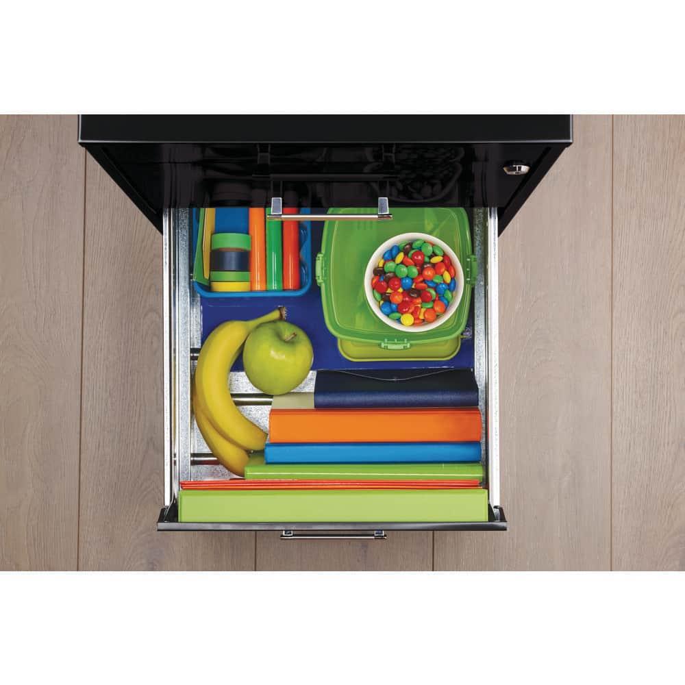 Width Pencil Drawer Vertical File Cabinet, Black