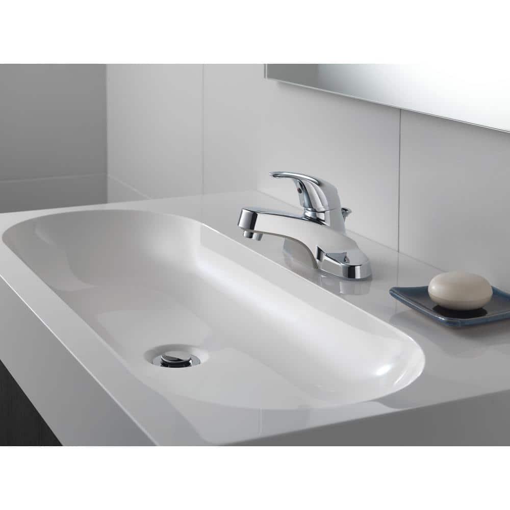 Core Centerset Bathroom Faucet with Drain Assembly, 2-handle Bathroom Sink Faucet