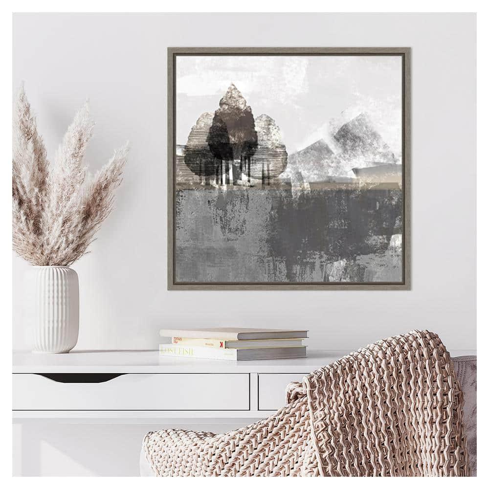 Amanti Art 22"x22" Textured Landscape by Northern Lights Framed Canvas Wall Art Print