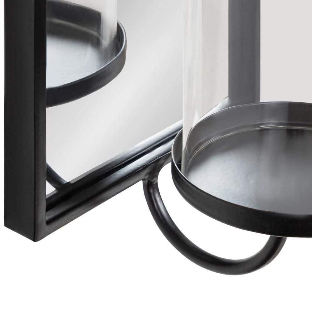Kate and Laurel Ezerin Arch Metal Wall Sconce, 6x5x16, Black