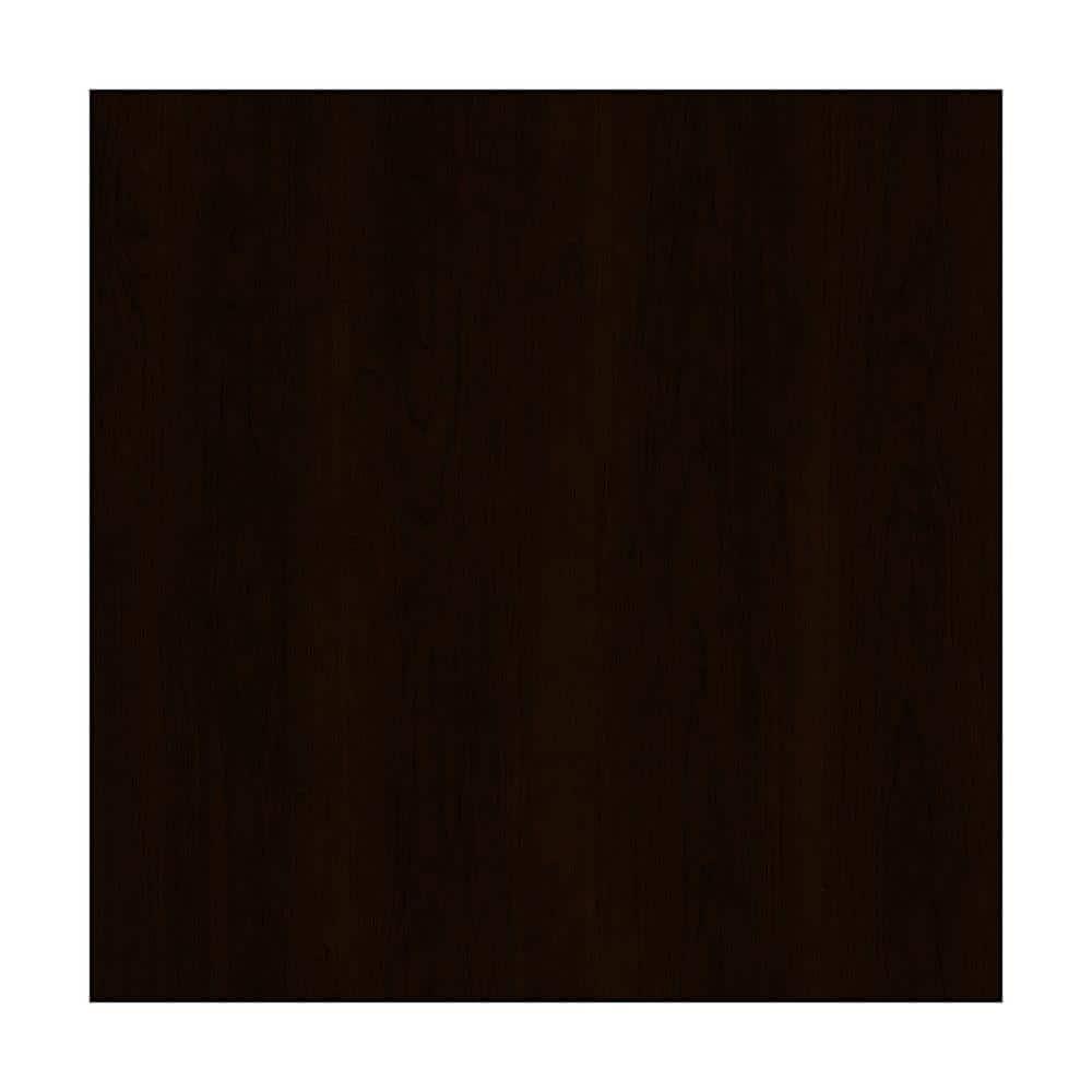 Compact Chocolate Laminated Particleboard Computer Desk with Hutch and Keyboard Tray