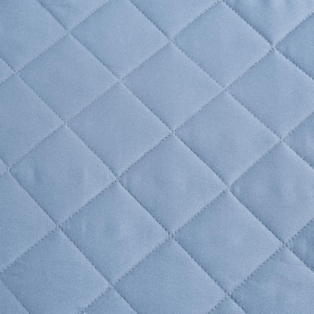 Swift Home | Essential Diamond Stitched 3-Piece Quilt Set Light Blue King/Cal King