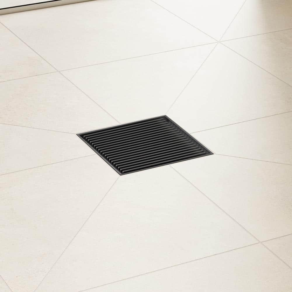 Rain Brilliance Boardwalk 4"x 4" Tile-In Shower Drain