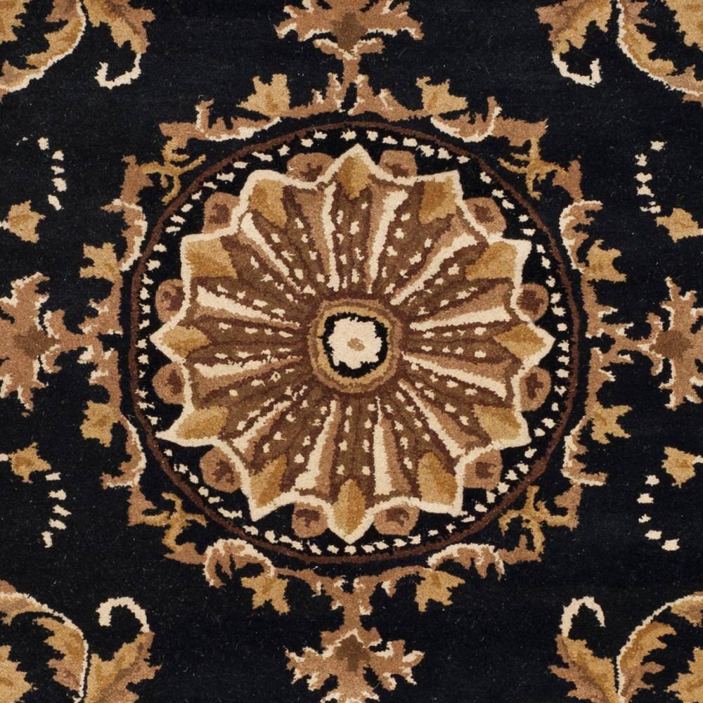 SAFAVIEH Empire Naira Oriental Wool Area Rug, Black/Ivory, 4' x 6'