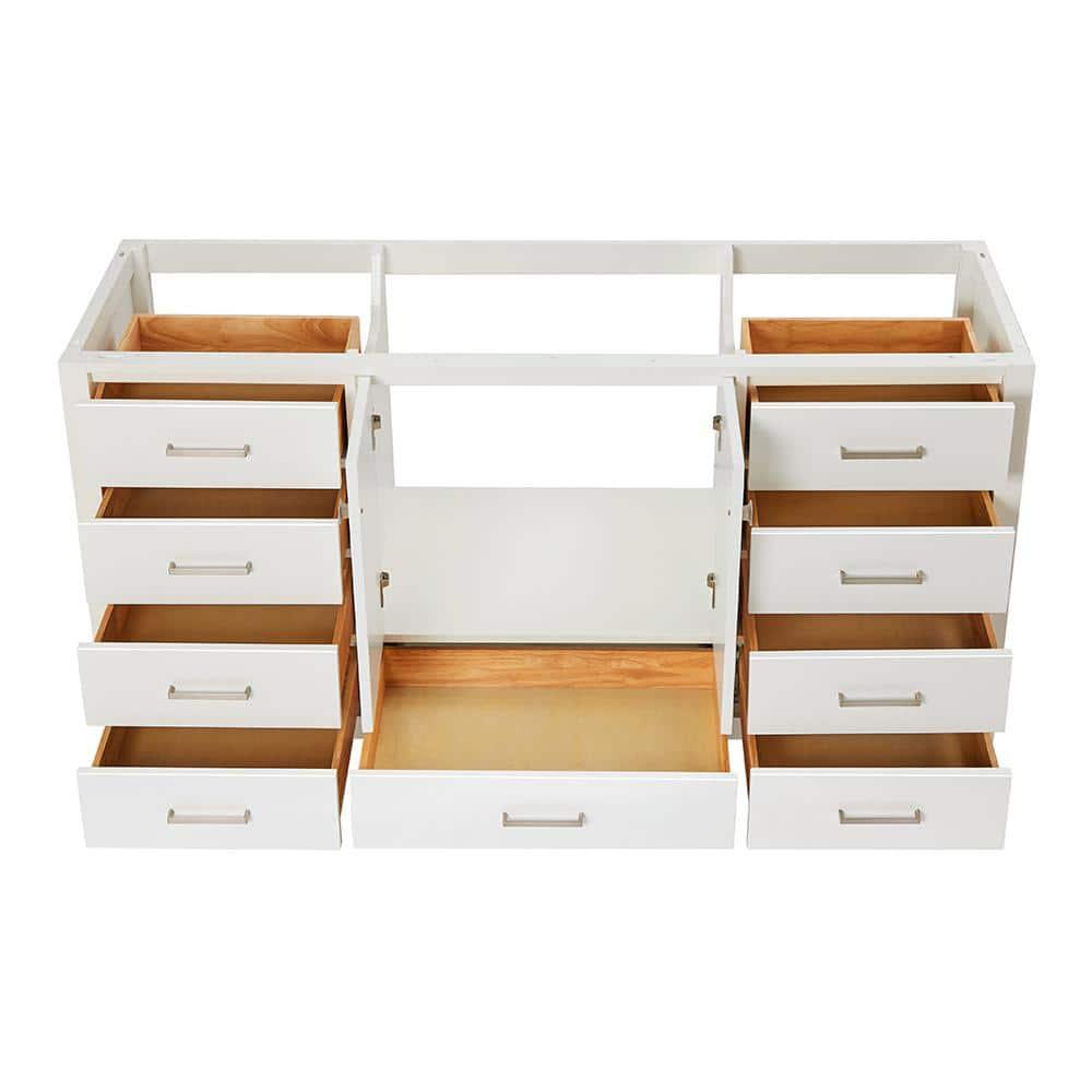 Ariel A067s-Bc Cambridge 66" Single Free Standing Vanity Cabinet Only - White