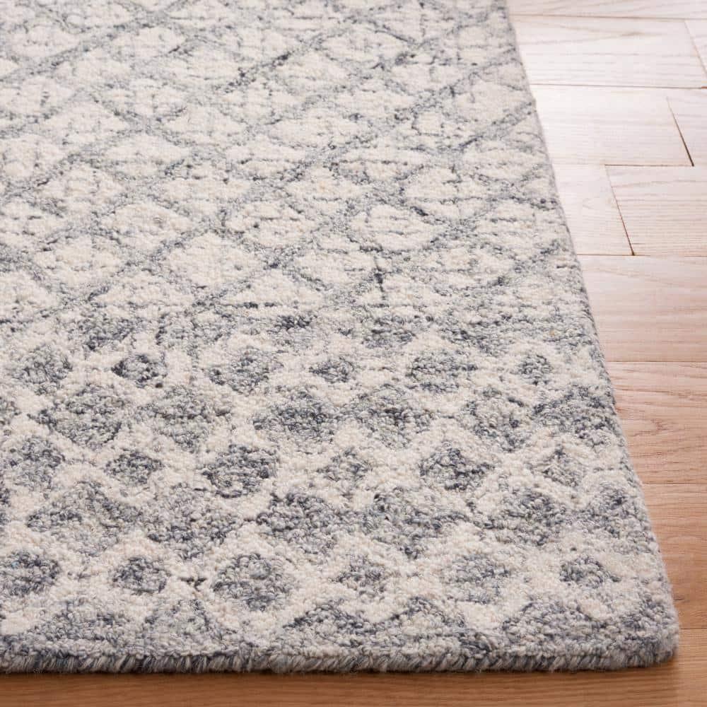 Abstract ABT203 Handmade Indoor Area Rug - Grey/Ivory - 5'x8' - Safavieh