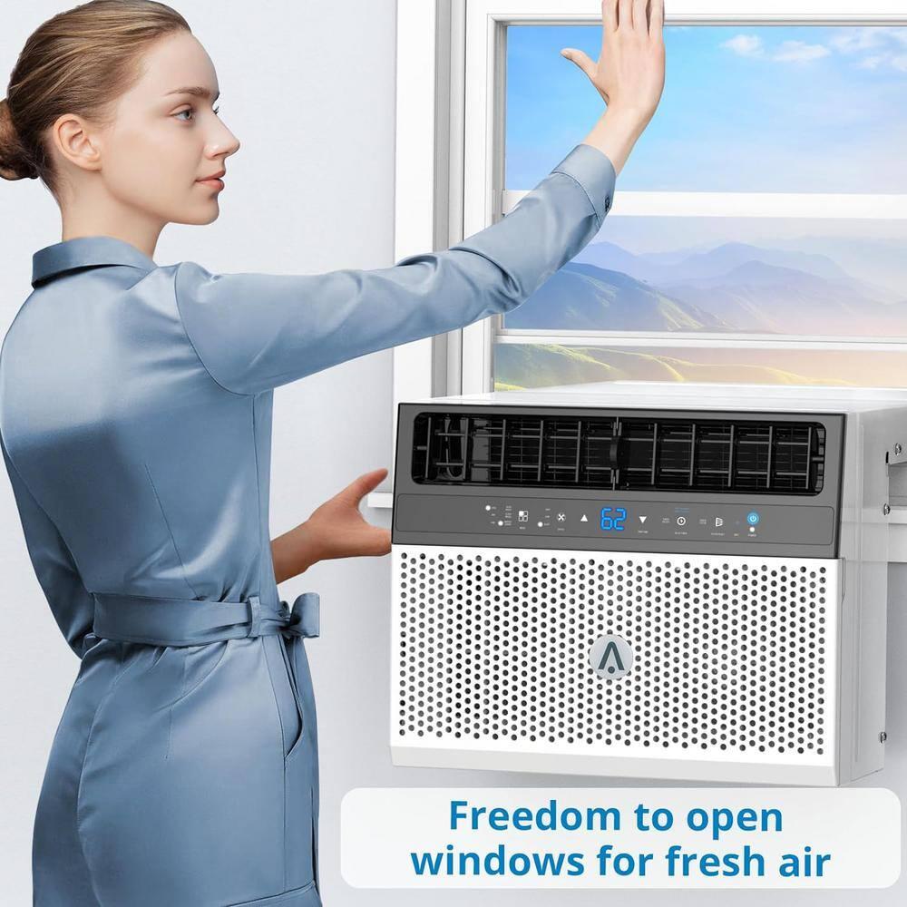 Aoile 8000 BTUs (DOE) 115-Volt Window Air Conditioner with Remote and WiFi-Enabled, Cools 350 Sq. Ft.