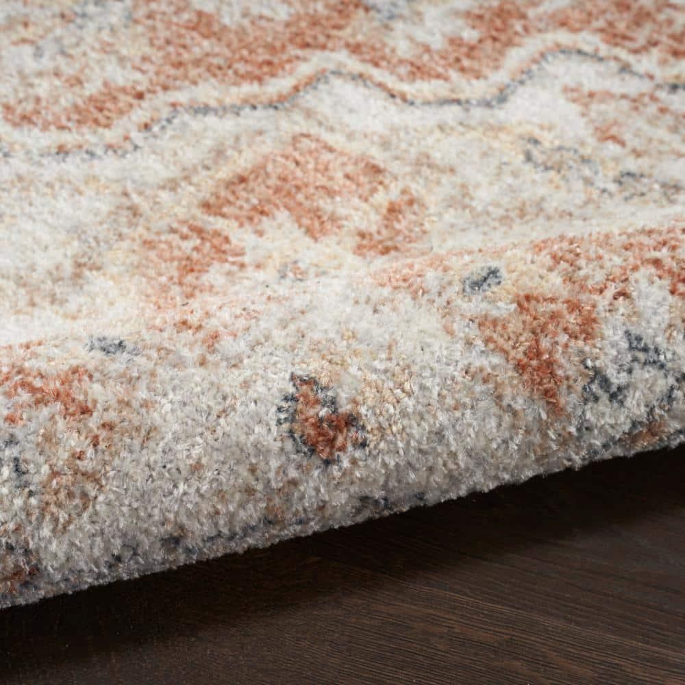 Nourison Astra Machine Washable Vintage Medallion Indoor Bathroom, Kitchen Area Rug Gold/Multicolor 3'3" x 5'