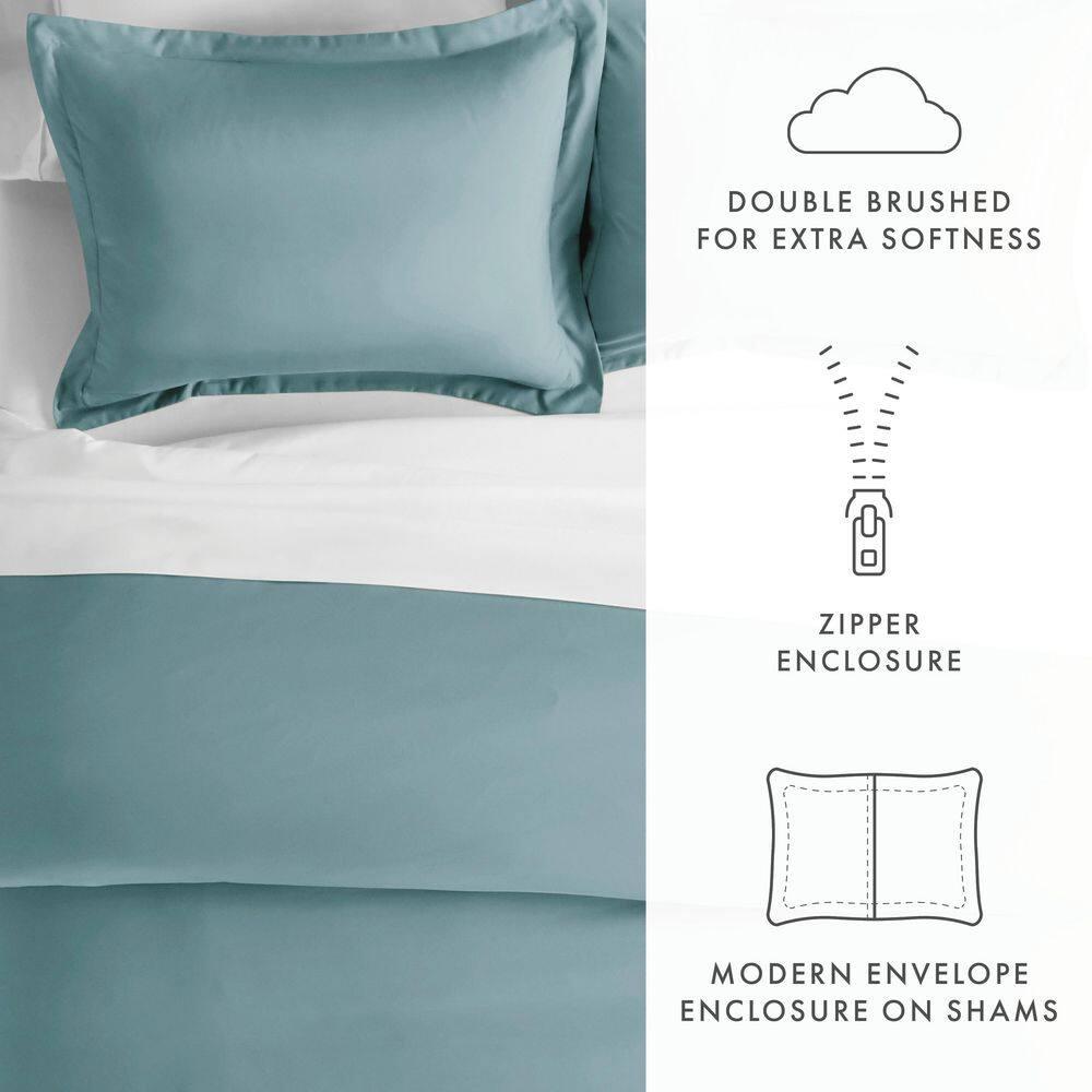Duvet Cover Set Super Soft Microfiber Bedding in Solid Colors