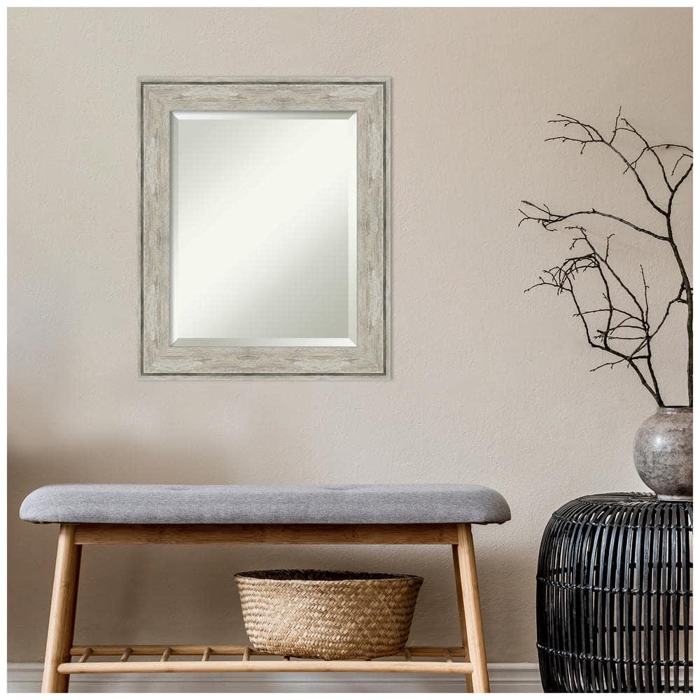 Amanti Art Crackled Metallic Framed Wall Mirror - 20.88 x 24.88 in
