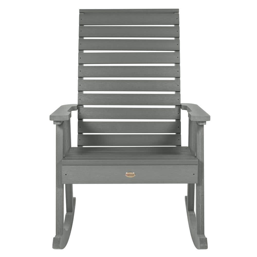 Weatherly Coastal Teak Recycled Plastic Outdoor Rocking Chair