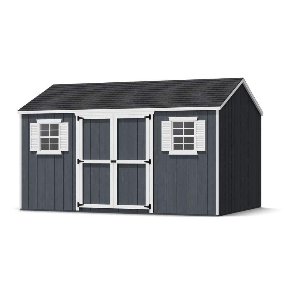Little Cottage Co. 10x14 Value Workshop Shed with Operable Windows and Floor, Outdoor Wood Storage Do-It-Yourself Precut Kit