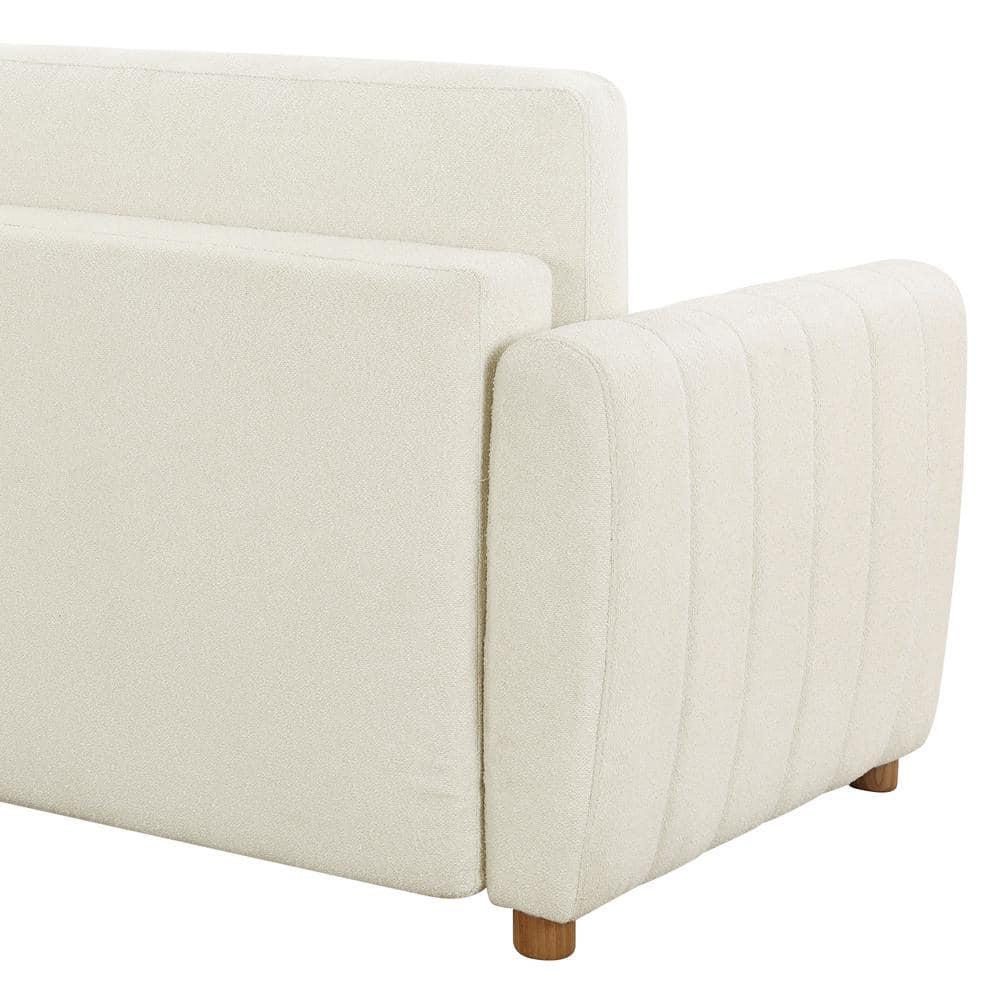 Serta Lowry 91.7" Queen Size Channel Tufted Convertible Sleeper Sofa