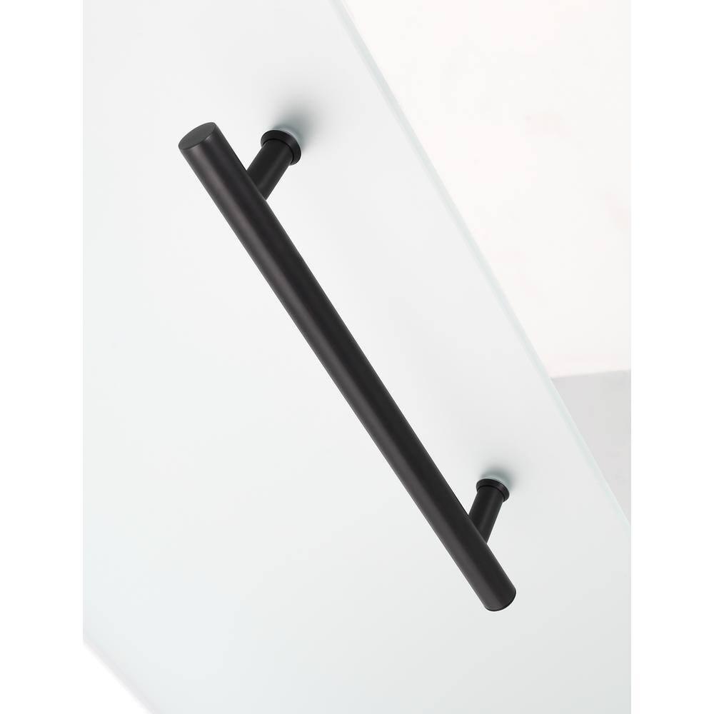 Aston Belmore 31.25 x 72  Hinged Frameless Shower Door SDR965F-MB-3125-10