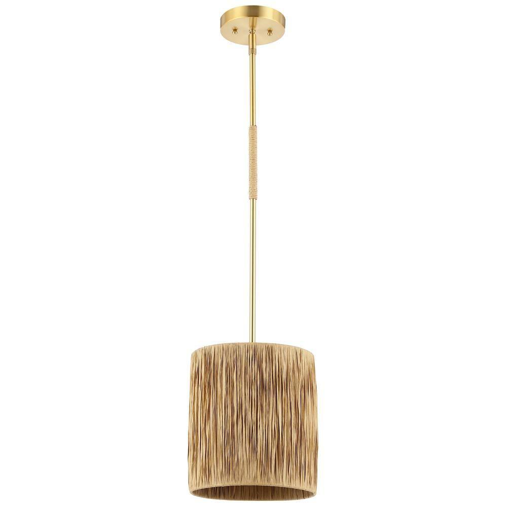 Saija 9" Pendant - PND4189 - Natural/Gold - Safavieh