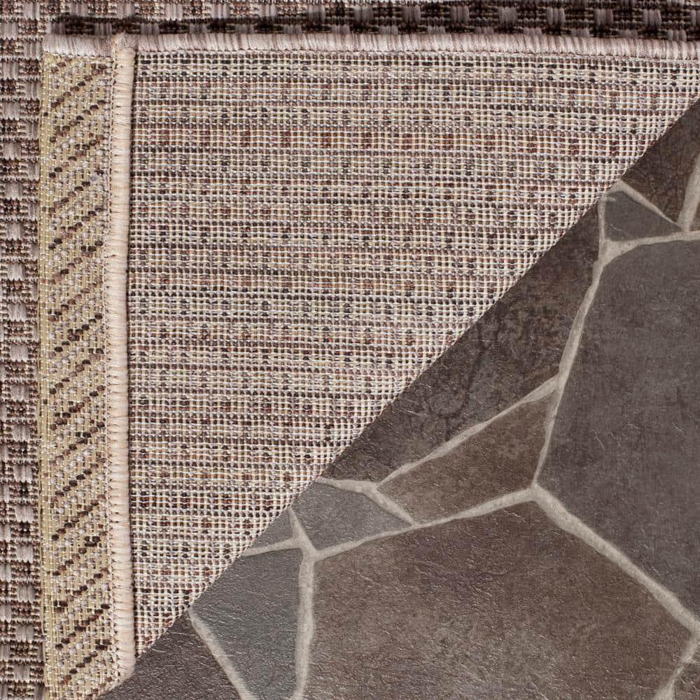 Courtyard CY8521 Power Loomed Indoor/Outdoor Area Rug - Beige/Brown - 4'x5'7" - Safavieh.