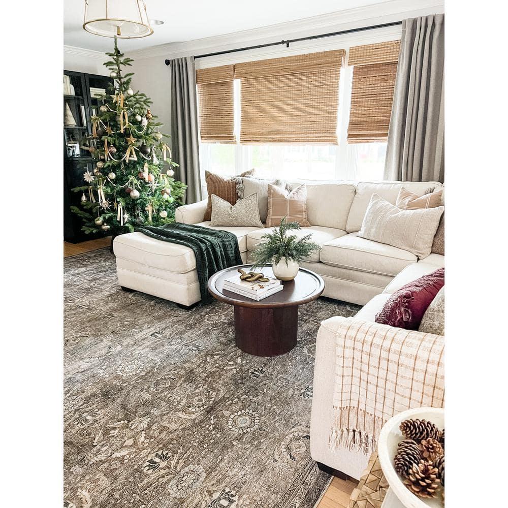 Devin Round Coffee Table - Dark Oak - Safavieh