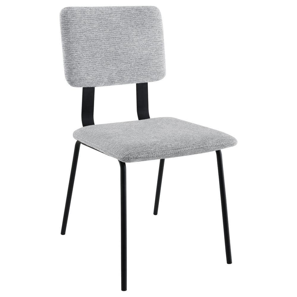 Coaster Calla Contemporary Fabric Upholstered Dining Side Chair in Gray