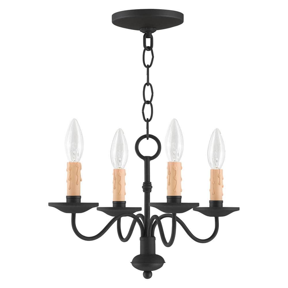 Livex Lighting Heritage Mini Chandelier in Black