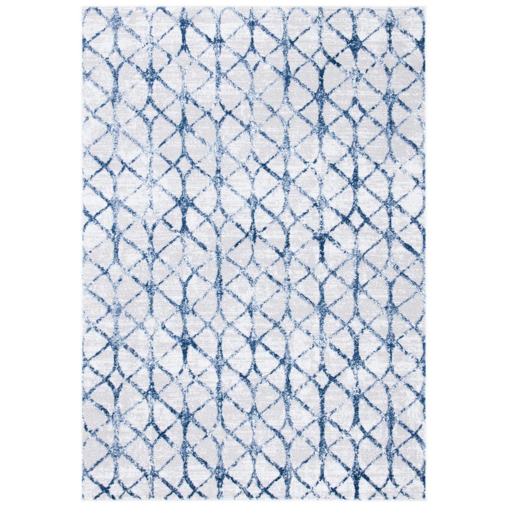 Amelia ALA792 Power Loomed Area Rug - Grey/Navy - 8'x10' - Safavieh.