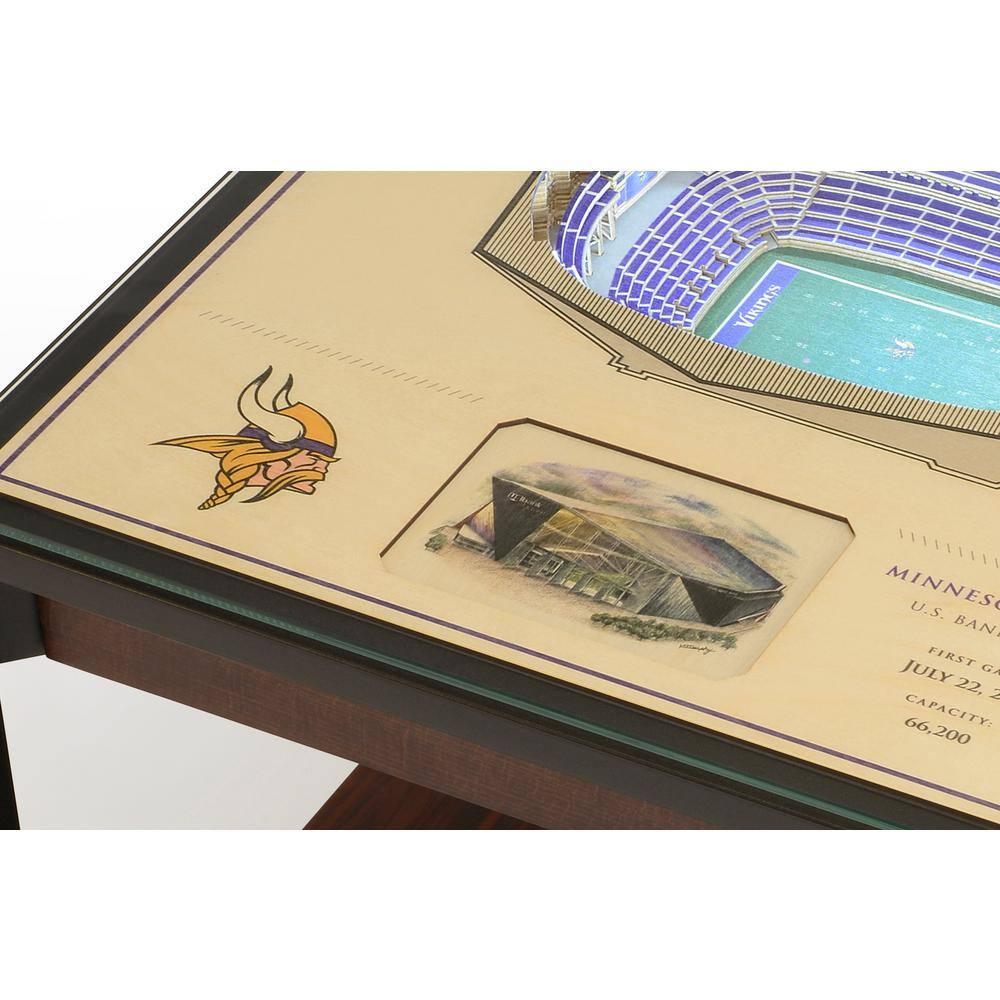 NFL Minnesota Vikings 25-Layer StadiumViews Lighted End Table