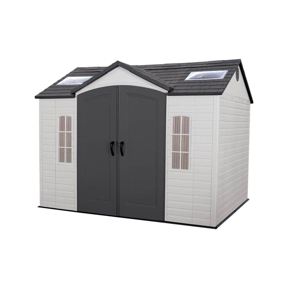 Lifetime Lifetime 10 Ft. x 8 Ft. High-Density Polyethylene (Plastic) Outdoor Storage Shed with Steel-Reinforced Construction