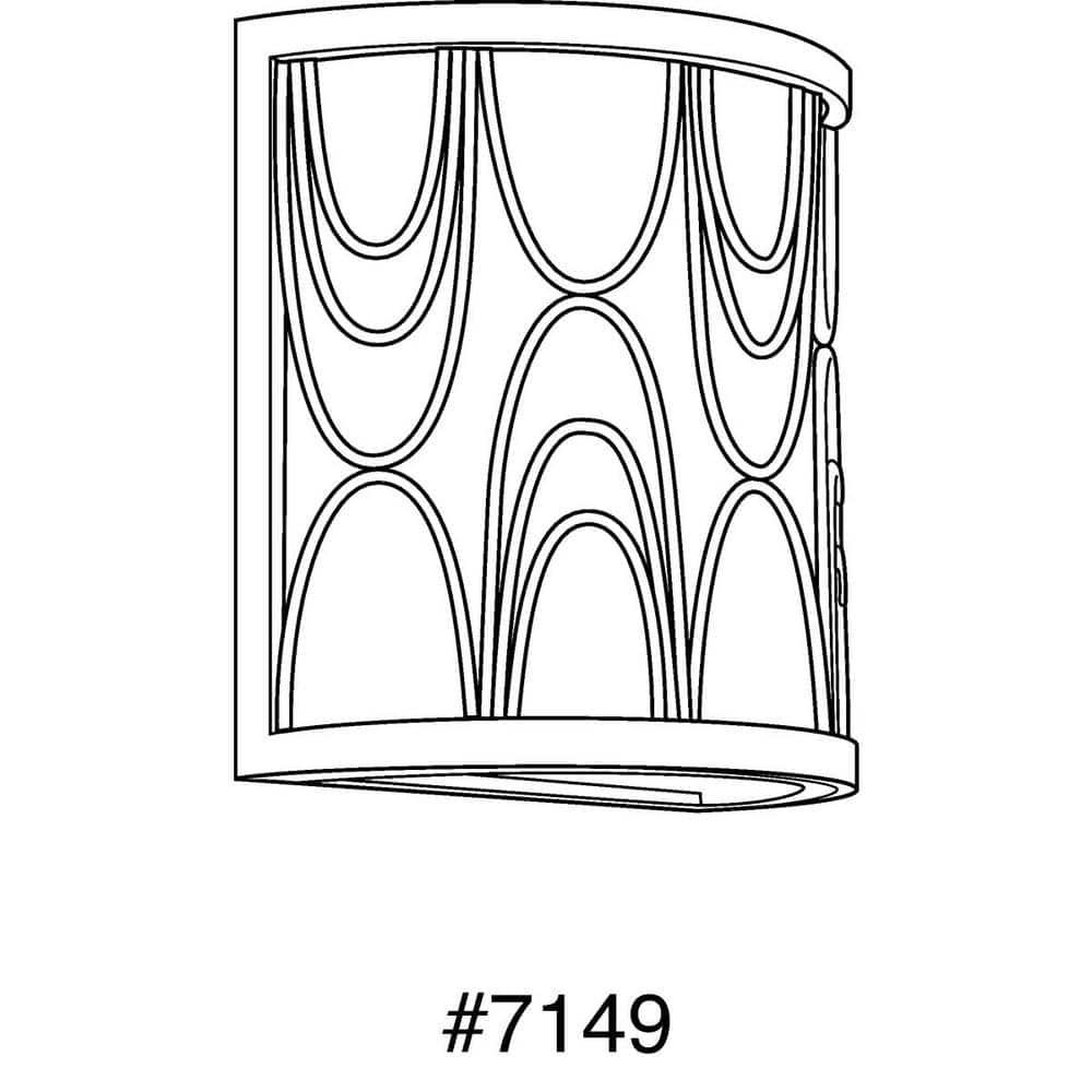 Progress Lighting Cirrine 1-Light Wall Sconce, Antique Bronze, Etched White Glass