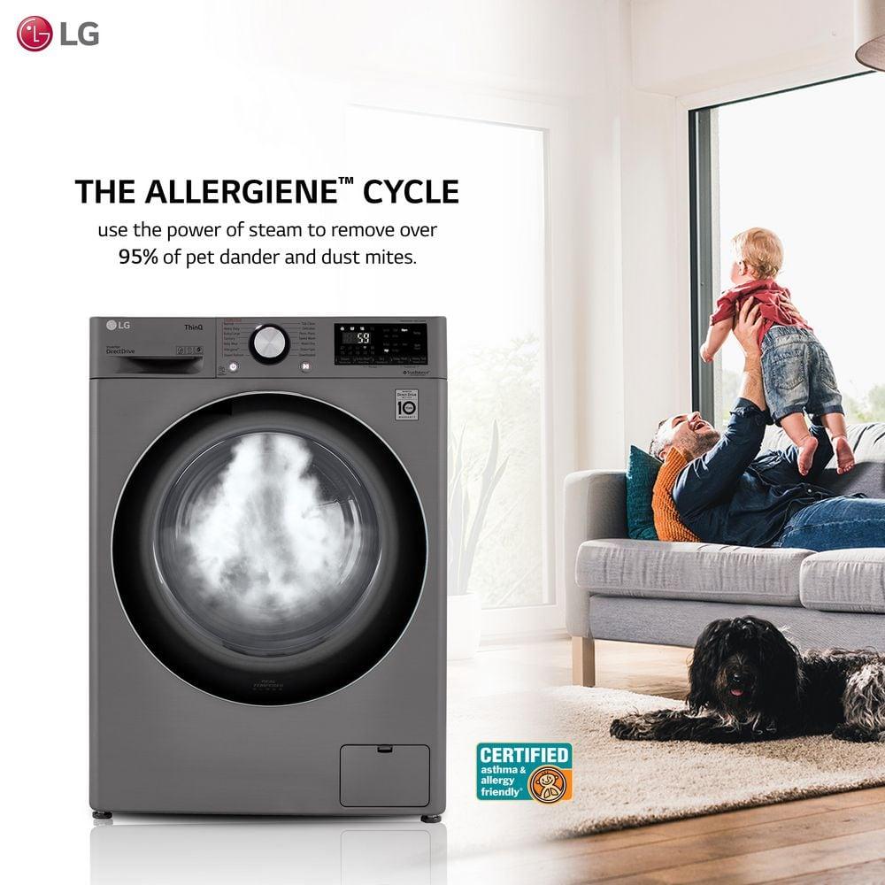 LG LG Smart Wi-Fi Enabled Compact Front Load All-In-One Washer/Dryer Combo with Built-In Intelligence, 2.4 cu. ft. WM3555HVA