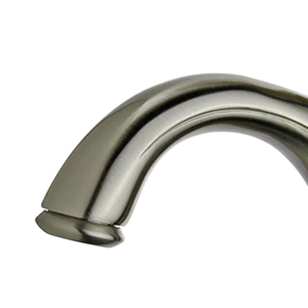 Bellaterra Home Madrid Single Handle Bathroom Vanity Faucet with Drain without Overflow in Brushed Nickel