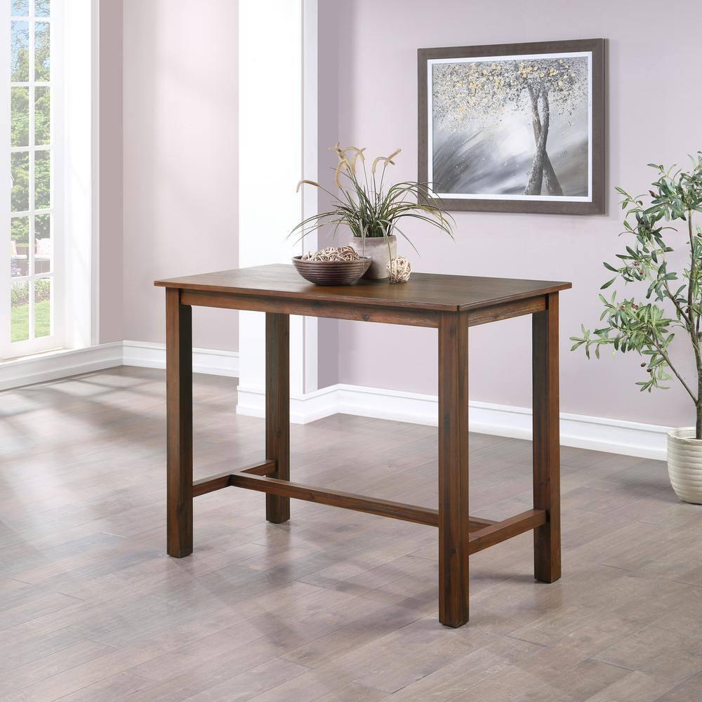 Sonoma Counter Height Pub Table Chestnut - Boraam: Modern Kitchen Table for 4, Wood Frame, 36" High
