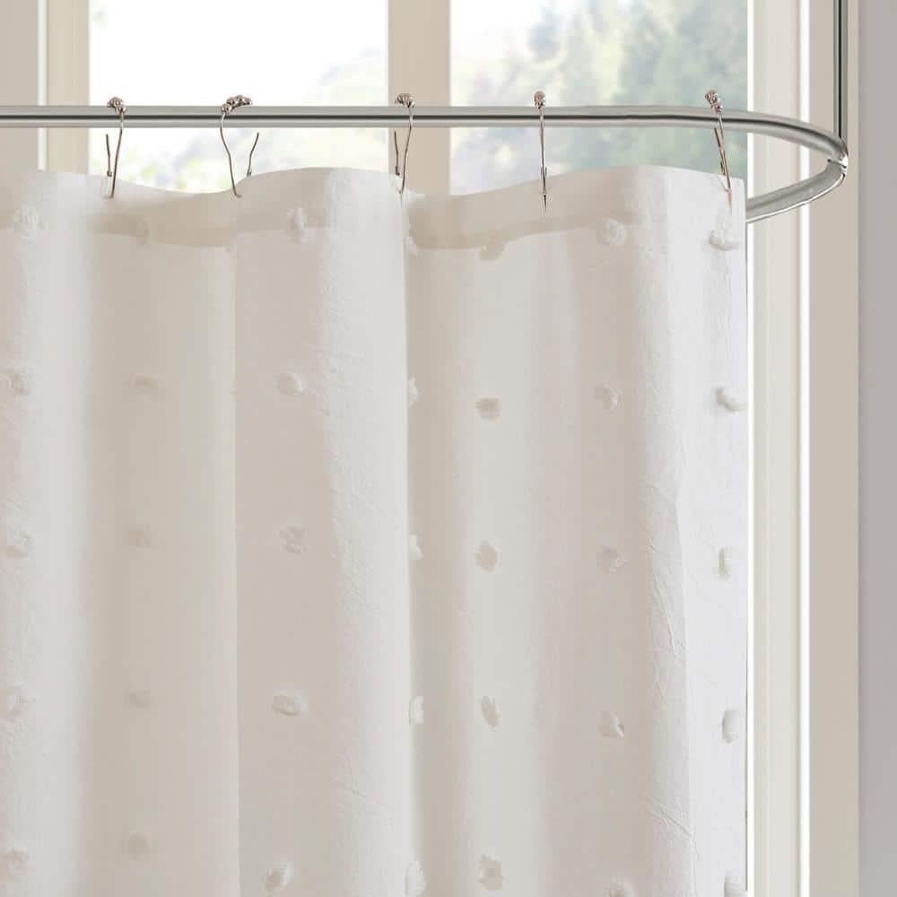 Intelligent Design Brooklyn Cotton Pom Pom Single Shower Curtain