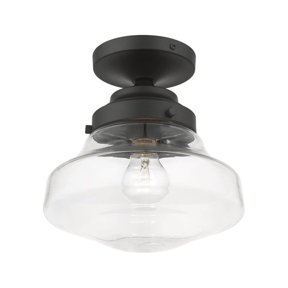 Livex Lighting Avondale 1 - Light Semi-Flush Mount in  Black
