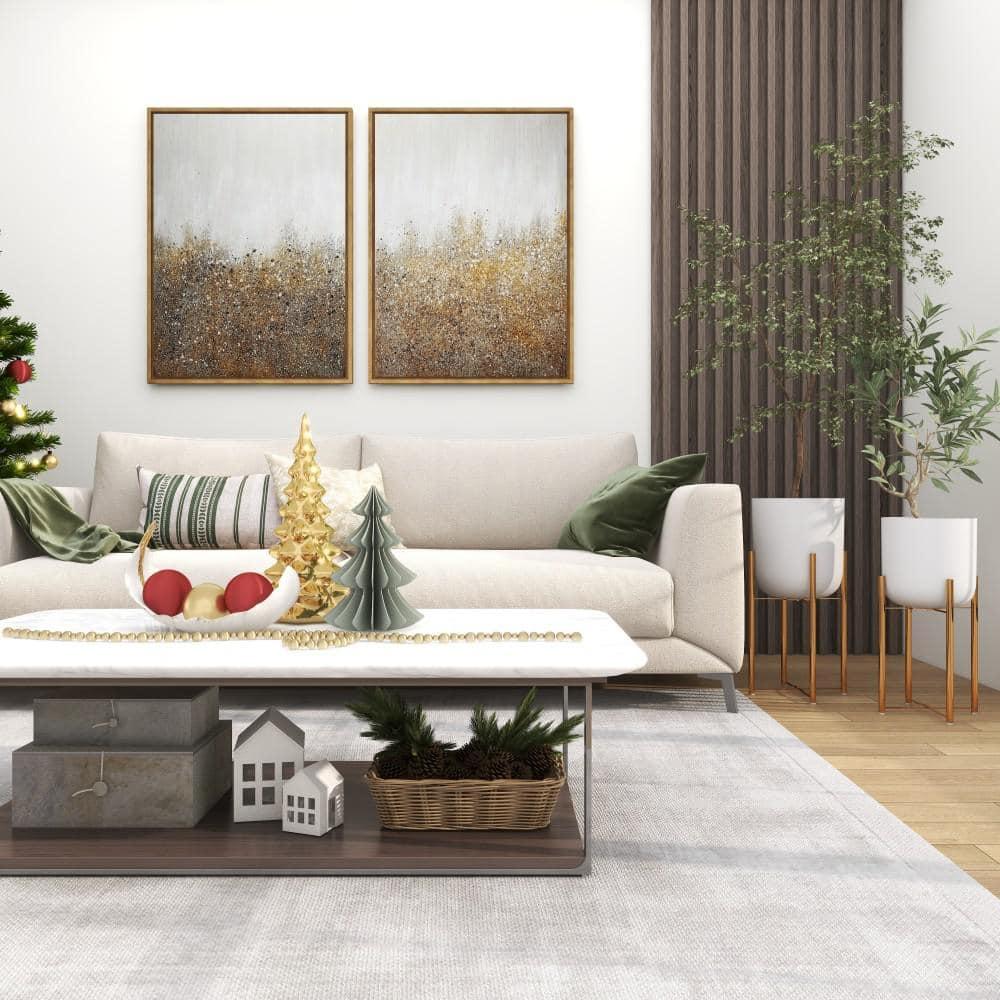 CosmoLiving by Cosmopolitan 2 - Piece Metal Dome Indoor Outdoor Planter with Removable Stand Set