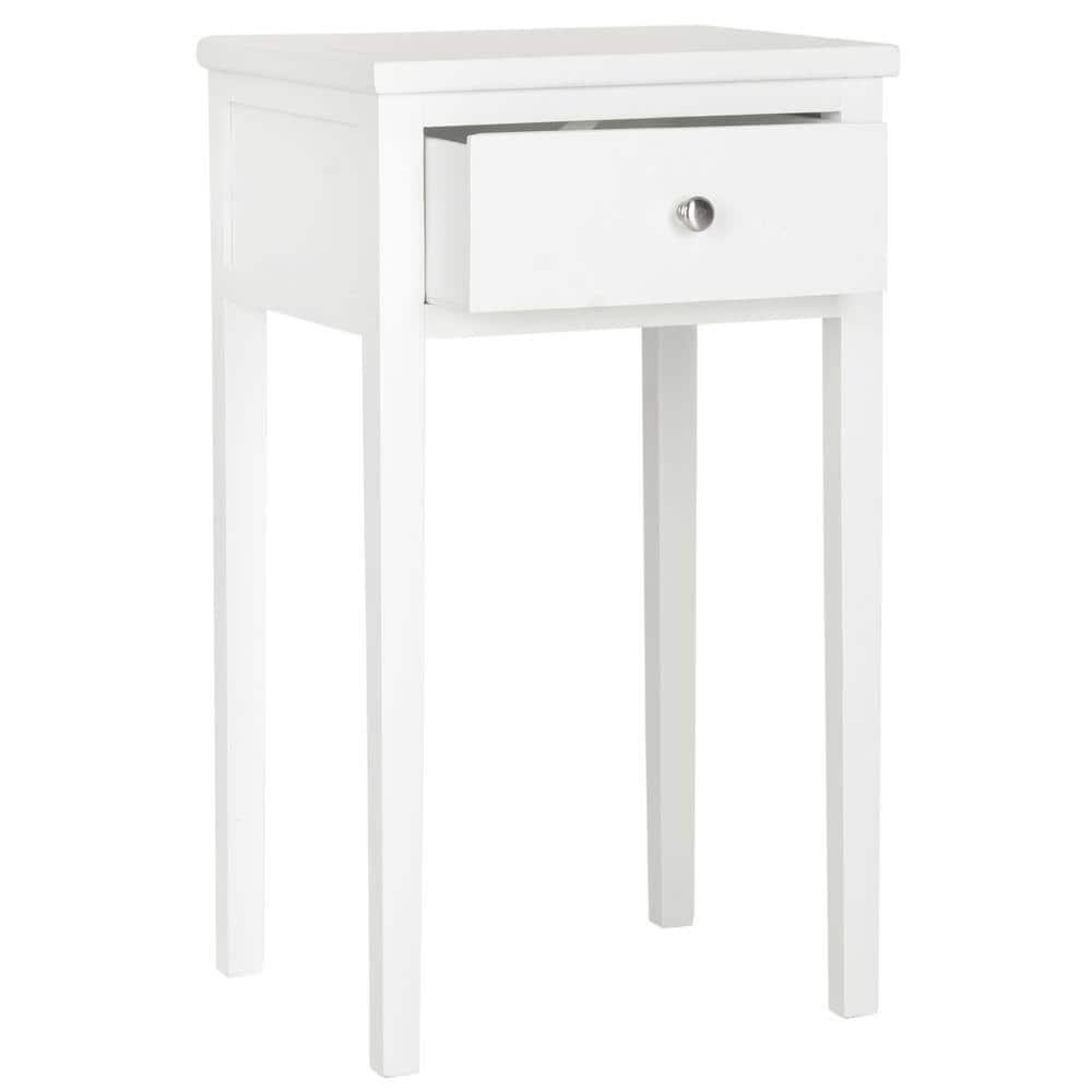 Abel Nightstand with Storage Drawers - White - Safavieh.