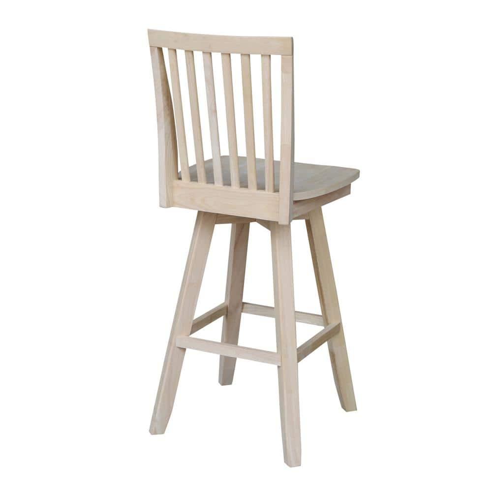 International Concepts Mission Bar Stool, 30", Ready to Finish
