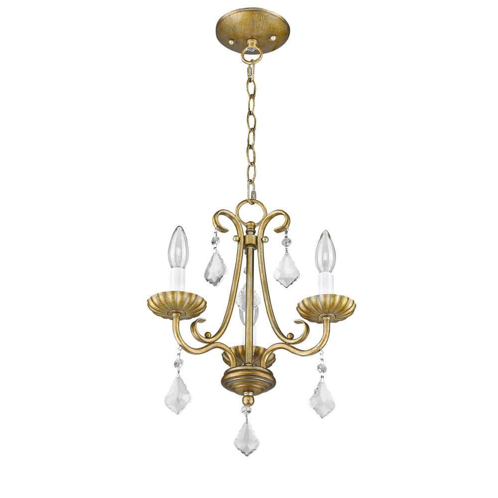 Livex Lighting Daphne 3 - Light Chandelier in  Antique Gold Leaf