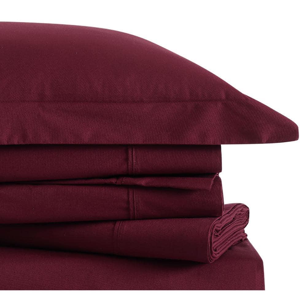 Brooklyn Loom  Solid Cotton Percale Bed Sheet Set