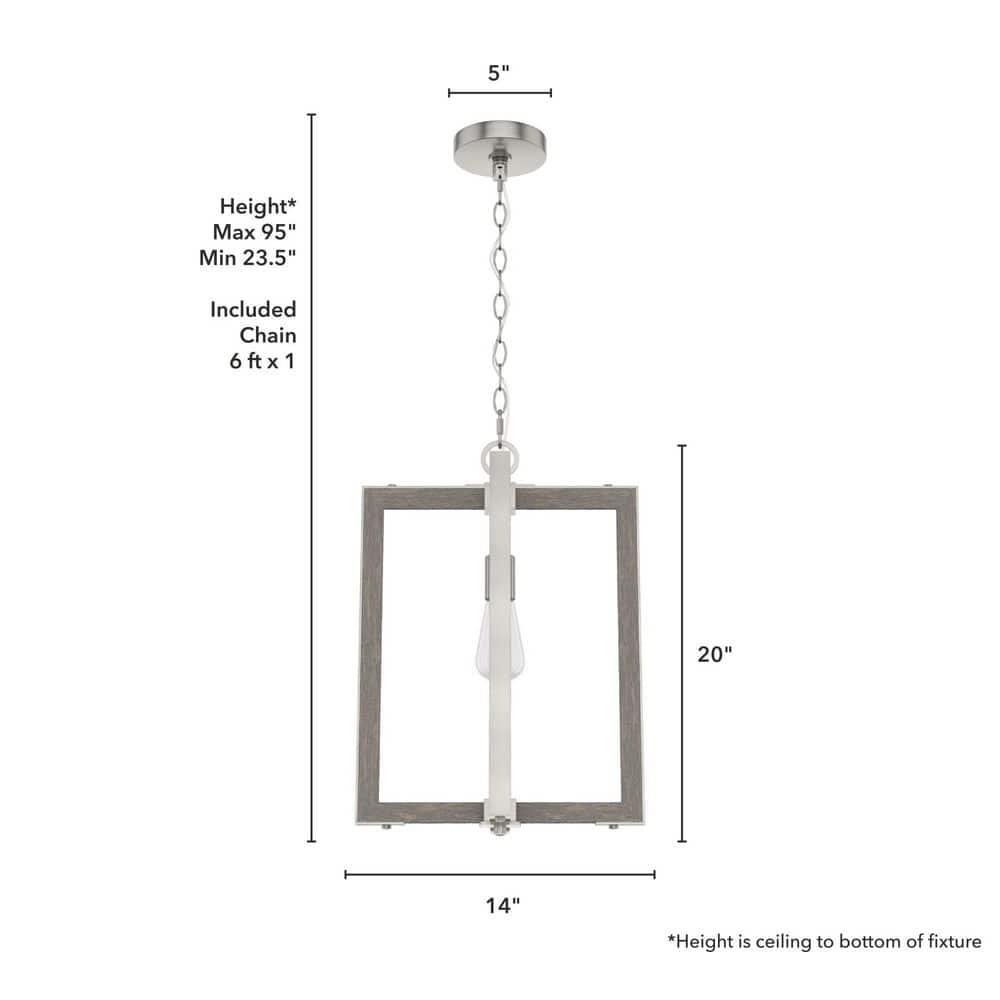 Woodburn 1 - Light Single Geometric Pendant