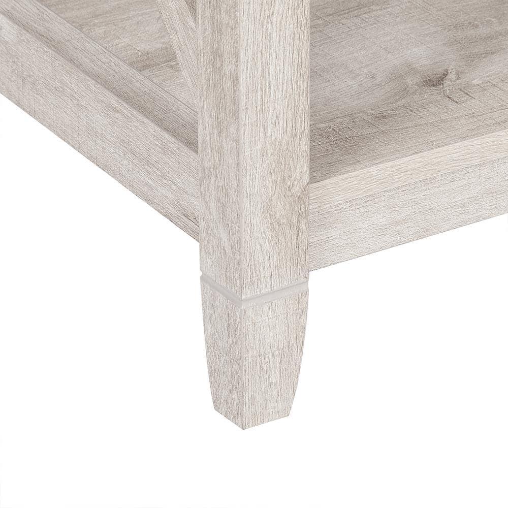 Saint Birch Honduras Washed Gray End Table