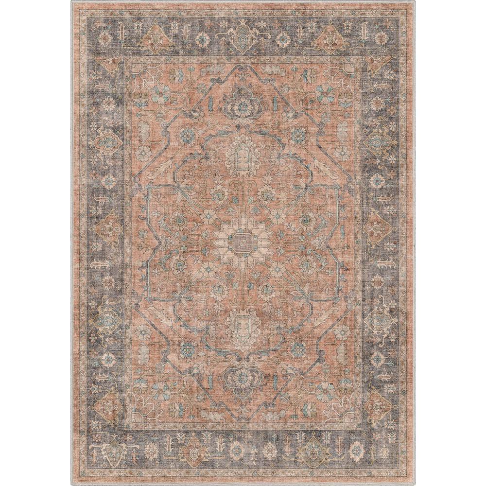 Well Woven Apollo Antigua Vintage Oriental Coral Flatweave 3'3" x 5' Area Rug