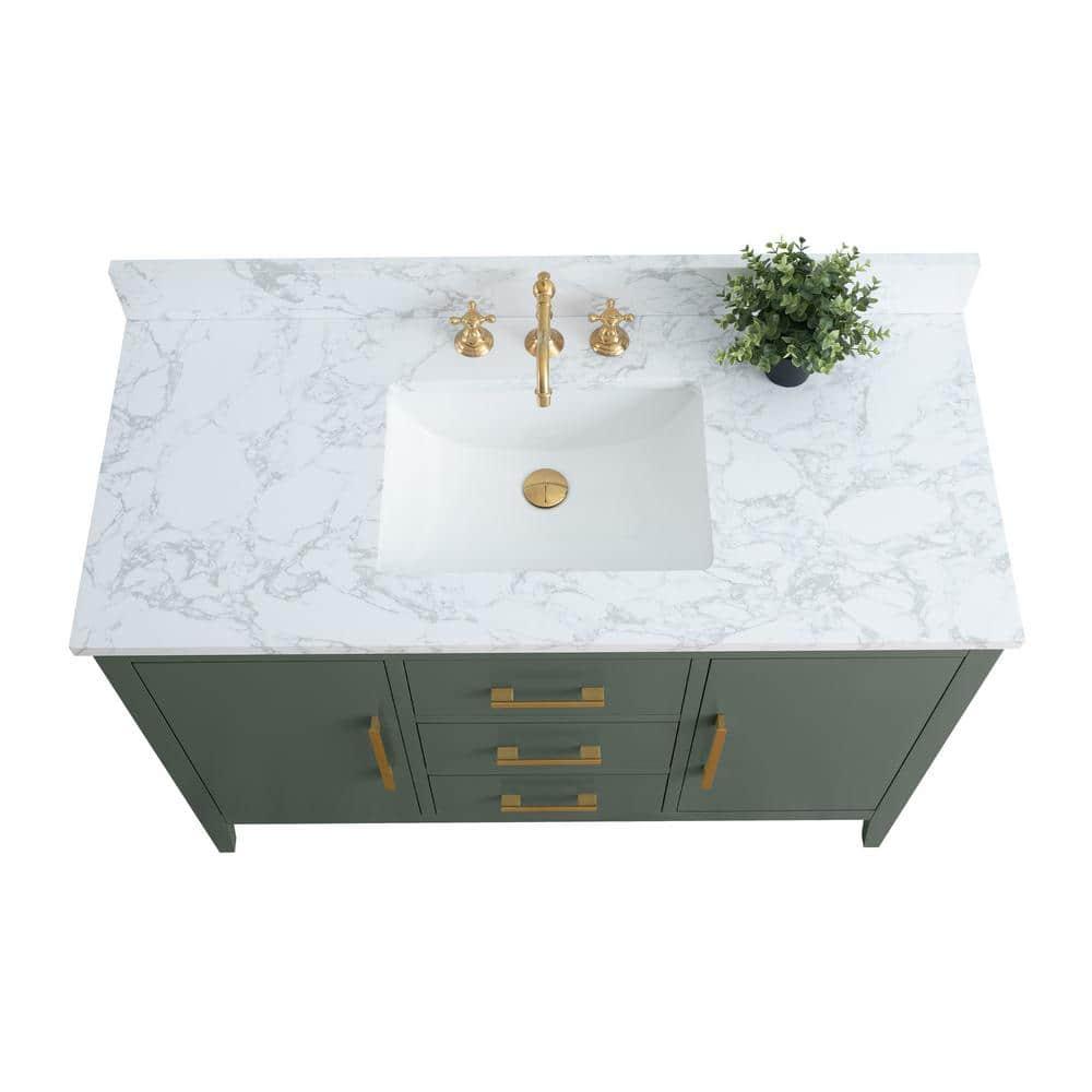 48'' Single Bathroom Vanity with Engineered Marble Top