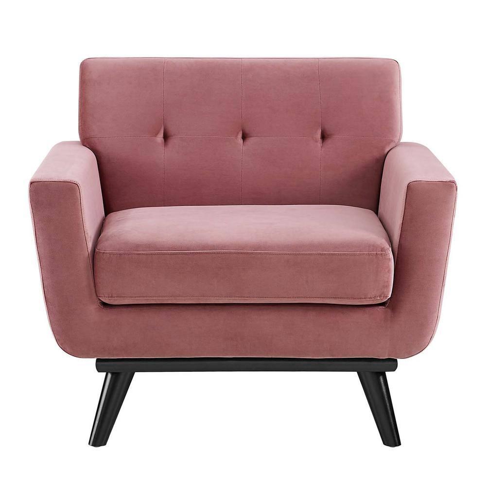 Engage Performance Velvet Armchair Dusty Rose - Modway