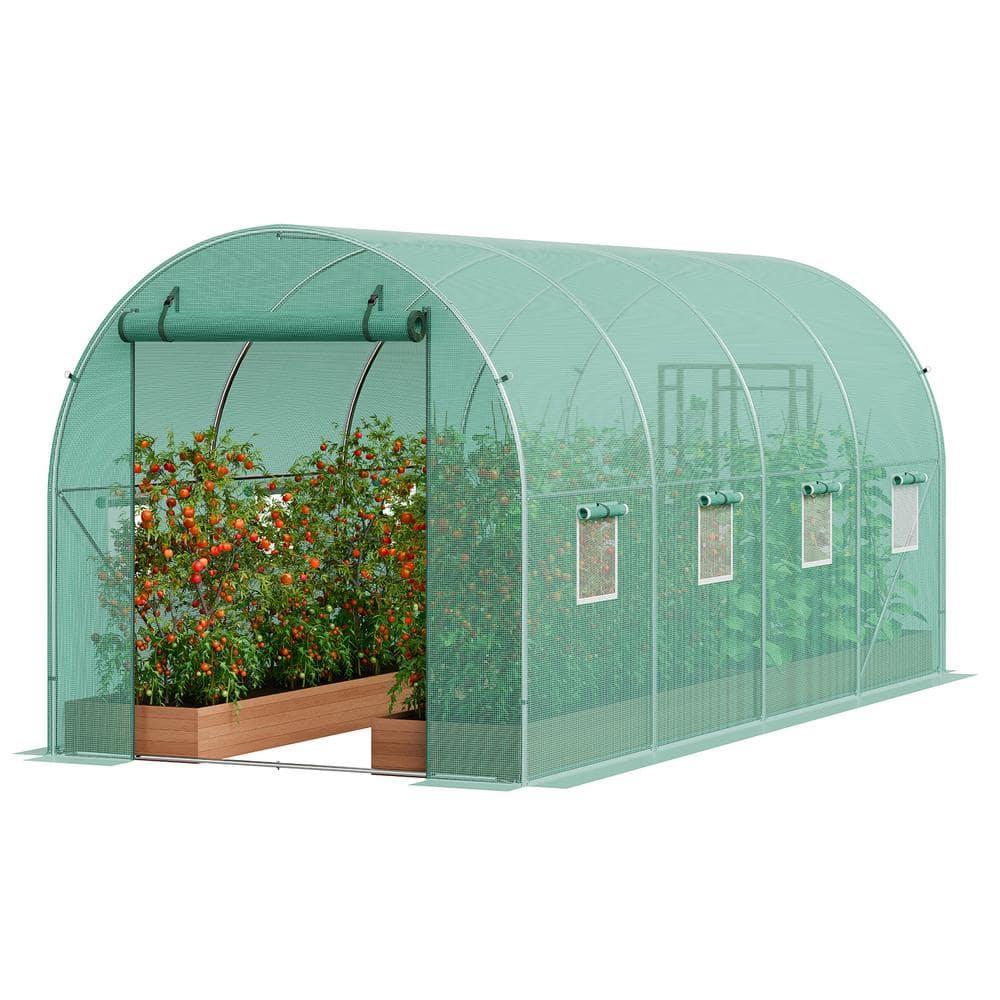 VEVOR Walk-in Tunnel Greenhouse Galvanized Frame PE Cover