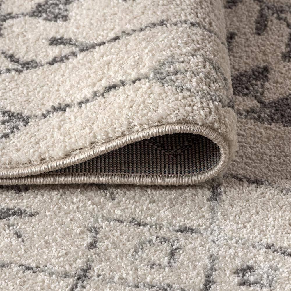 4'x6' Ziri Moroccan Geometric Area Rug, Cream/Gray - JONATHAN Y