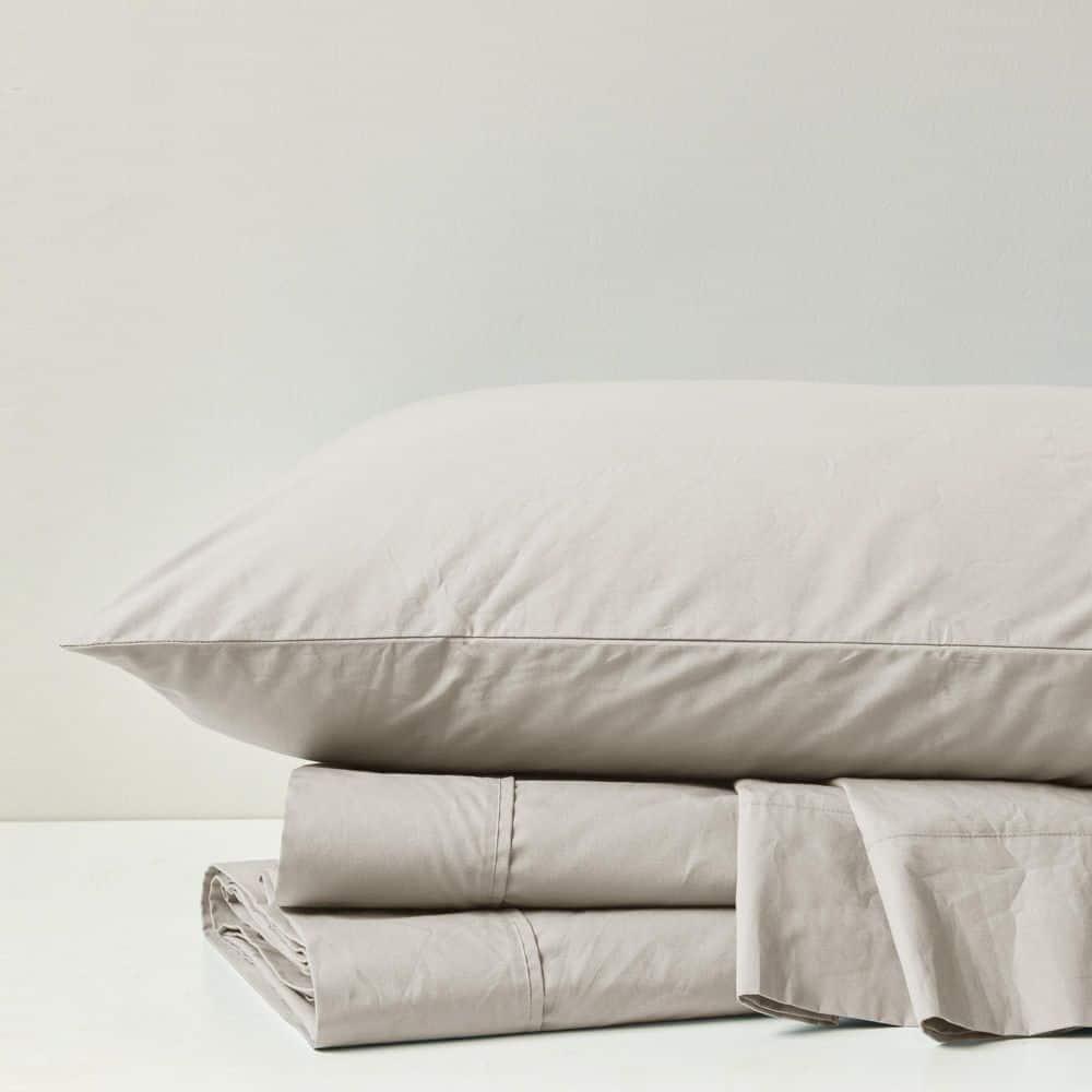 Madison Park Peached Percale 200 Thread Count Relaxed Cotton Percale Sheet Set