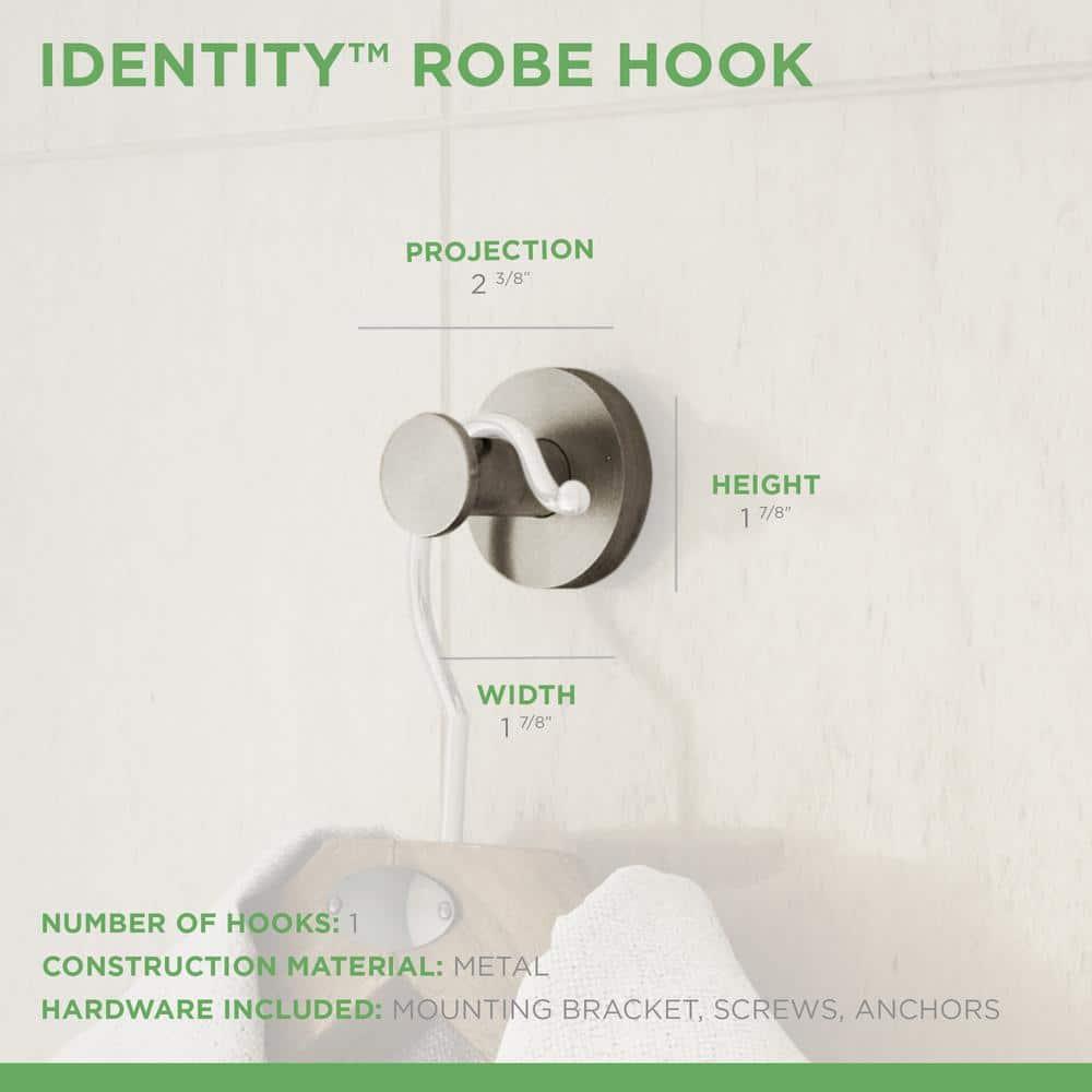 Identity Wall Mounted Robe Hook with Installation Hardware