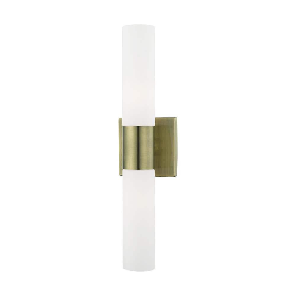 Livex Lighting Aero 2 - Light Vanity in  Antique Brass