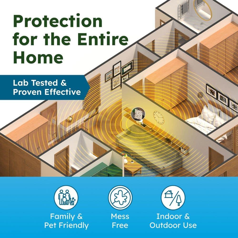 BugMD Vamoose - Rodent Repellent Pouches (1 Pack, 4 Pouches), Plant-Powered Rat Repellent, Rodent Defense Mice Repellent, Rat Repellent, Mouse Deterrent Indoor