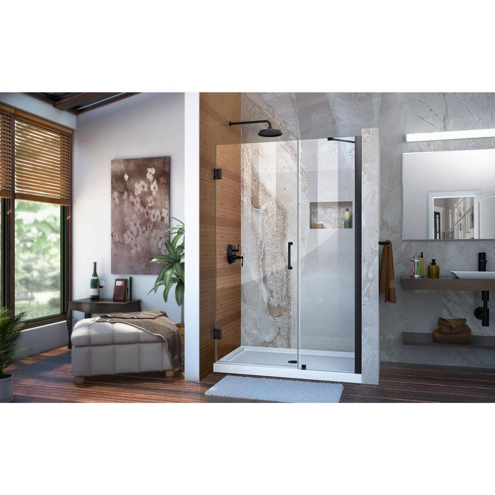 Unidoor 45" W x 72" H Frameless Shower Door with ClearMax™ Technology