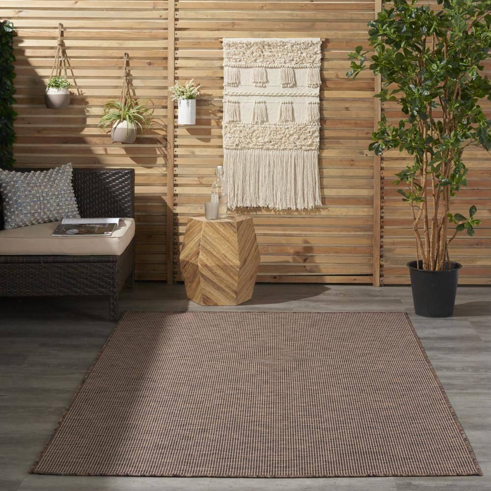 Ebern Designs Southwestern Machine Woven Polypropylene Indoor / Outdoor Area Rug in Natural